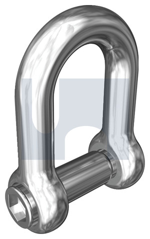 SHACKLE D INT HEX PIN STAINLESS M 8